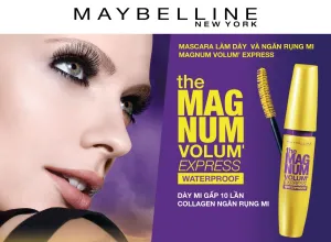 Mascara Làm Dày Mi Maybelline The Magnum Volum Express Waterproof